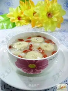Banana rice congee