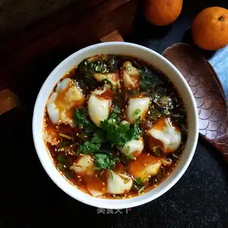 Fresh radish soup dumplings