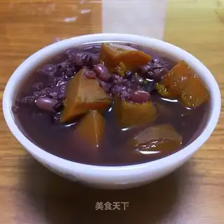Pumpkin red bean congee