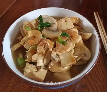 Onion fragrance, mushroom tofu