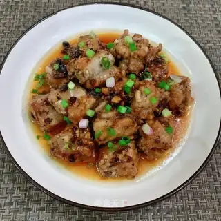 Black bean drum evaporated ribs