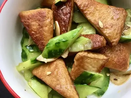cucumber fried tofu