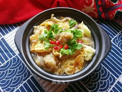 Pumpkin-cooked chicken