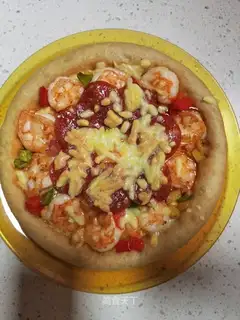 Seafood pizza