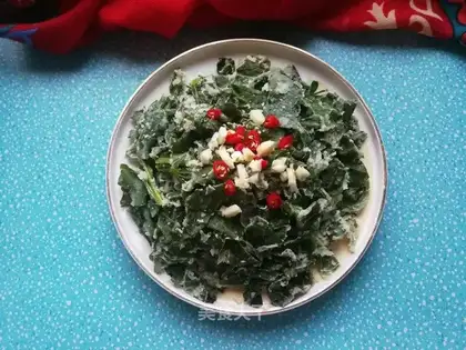Vacated radish leaves