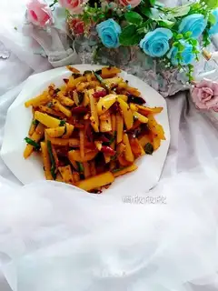 Dry potatoes
