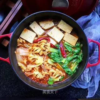 Black tofu soup