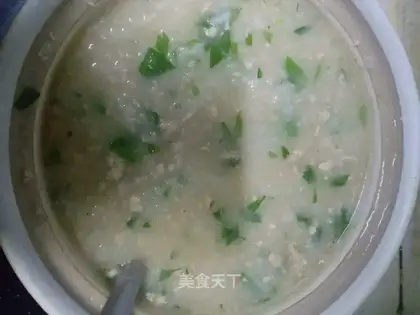 Celery chicken porridge
