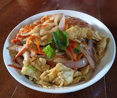 Onion carrot fried eggs