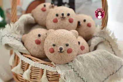 Black whole wheat bear bean bag