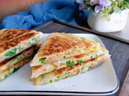 Egg ham pancakes
