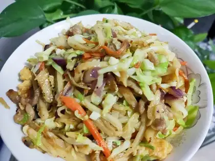 Sausage-vegetable pancakes