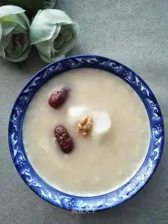 Peaches rice congee
