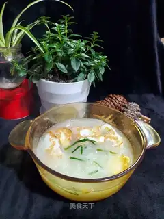 Egg radish soup