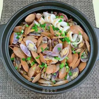 Garlic fans, squid