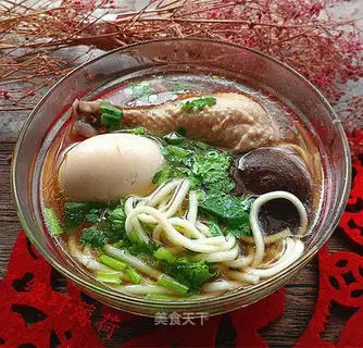 Chicken noodles for mushrooms
