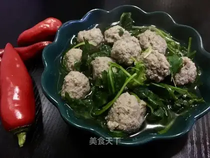 Beefball gravy soup
