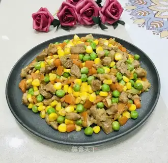 Peas and corn carrots