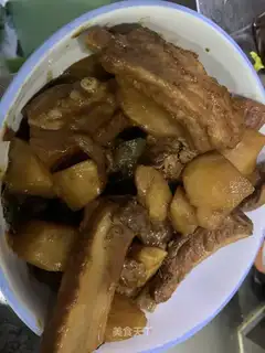 Potato burn ribs