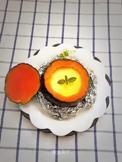 Pumpkin steamed eggs