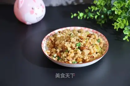 Hot dog cucumber fried rice