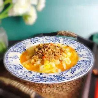 Crab powdered cabbage