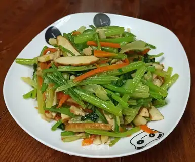 Tea-dry celery and carrots
