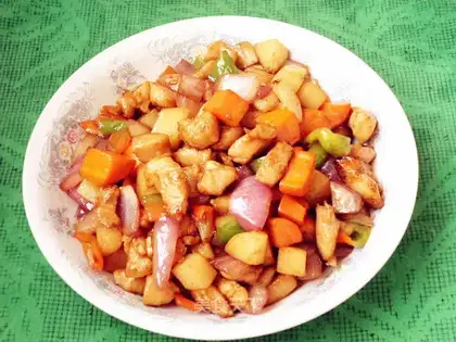 Chicken-dried vegetables