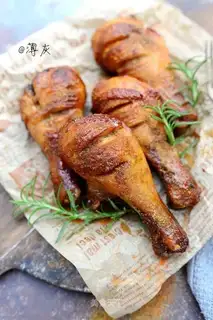 Hot roasted chicken legs