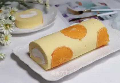 Orange cake roll