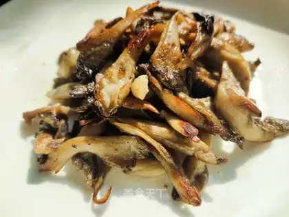 The roasted mushrooms