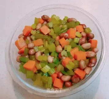 Celery with peanuts