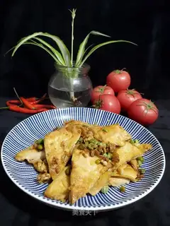 Garlic pea fried tofu