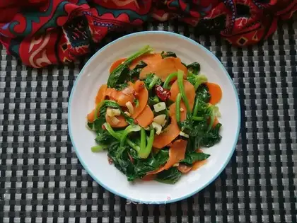 Carrot and spinach