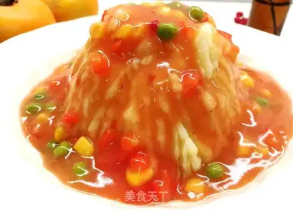 Volcanic mashed potatoes