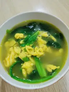 Spinach egg soup