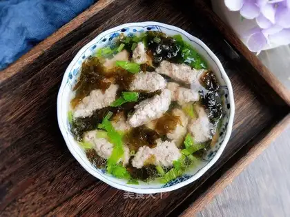 Meatball purple soup