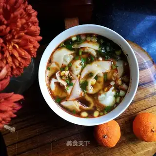 Sour soup and meat