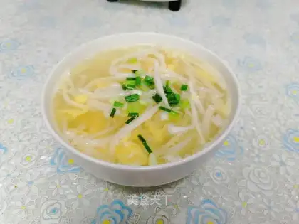 Seafood mushroom omelet soup