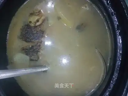 A casserole of radish soup