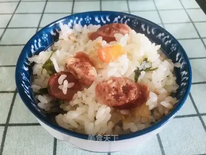 Sausage carrot rice