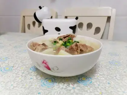 radish steak soup