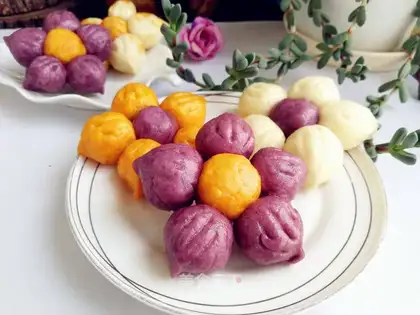Pumpkin potato buns