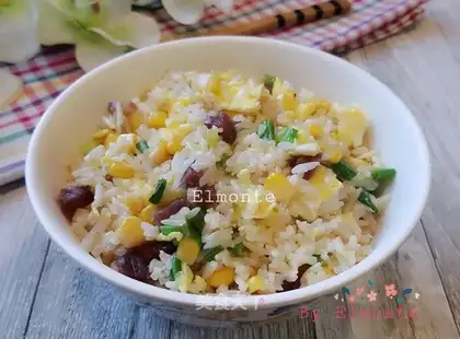 Weenie corn egg fried rice