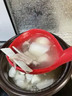 A lamb chop and radish