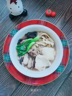 Beef mushrooms and bean skin