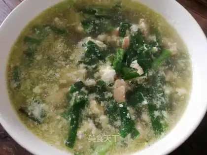 Meatloaf egg soup