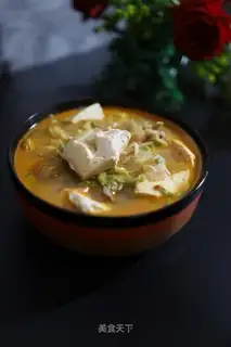 Chicken sour stew tofu