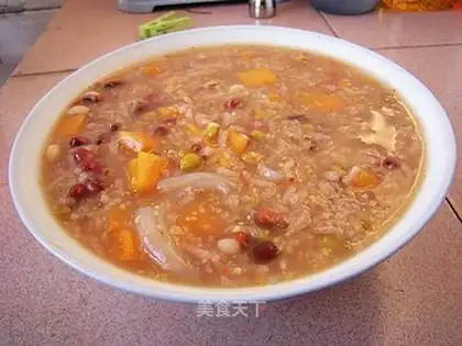 Sweet potato and bean porridge
