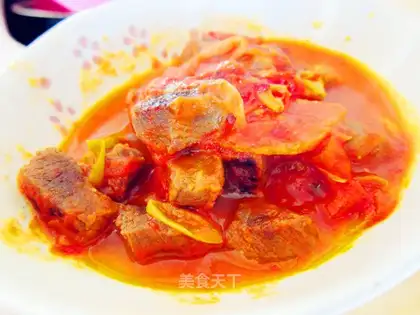 Stewed beef brisket with tomato